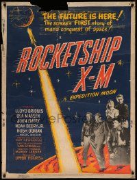 4z251 ROCKETSHIP X-M 30x40 '50 Lloyd Bridges in the screen's 1st story of man's conquest of space!