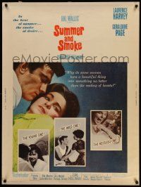 4z257 SUMMER & SMOKE 30x40 '61 close up of Laurence Harvey & Geraldine Page!
