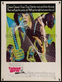 4z265 TWISTED NERVE 30x40 '69 Hayley Mills, Roy Boulting English horror, cool psychedelic art!