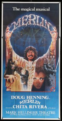 4z102 MERLIN stage play 3sh '83 magician Doug Henning in title role, Broadway!