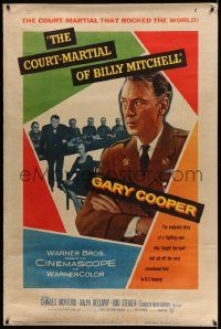 4z351 COURT-MARTIAL OF BILLY MITCHELL style Y 40x60 '56 c/u of Gary Cooper, Otto Preminger directed!