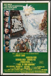 4z360 FORCE 10 FROM NAVARONE 40x60 '78 Robert Shaw, Harrison Ford, cool art by Bryan Bysouth!