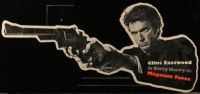 4z170 MAGNUM FORCE 2-sided 15x37 mobile '73 Clint Eastwood is Dirty Harry pointing his huge gun!