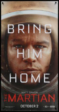 4z290 MARTIAN 26x50 phone booth poster '15 huge close-up of astronaut Matt Damon, bring him home!