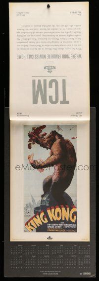 4z188 TURNER CLASSIC MOVIES wall calendar '02 cool images from many movies, King Kong, more!