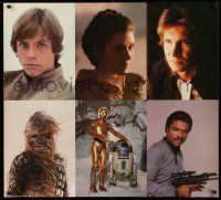 4z322 EMPIRE STRIKES BACK 34x38 special '80 heroes Luke, Leia, Han, Chewbacca, Lando, R2, 3PO!