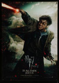 4z298 HARRY POTTER & THE DEATHLY HALLOWS PART 2 2 mylar 37x52 specials '11 Radcliffe, Fiennes!