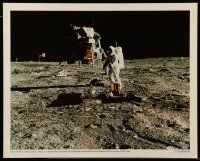 4z161 MAN ON THE MOON 16x20 special '69 Buzz Aldrin placing lunar seismometer taken by Armstrong!