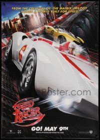 4z330 SPEED RACER 37x52 special '08 Emile Hirsch in the title role, from the 1960s cartoon!