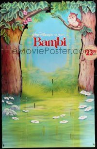 4z112 BAMBI video standee R89 Walt Disney cartoon deer classic, w/Thumper and others!