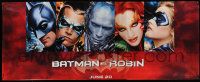 4z272 BATMAN & ROBIN vinyl banner '97 Clooney, O'Donnell, images from the rare close-up teasers!