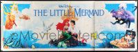 4z278 LITTLE MERMAID vinyl banner '89 Disney underwater cartoon, cool wider image of Ariel & cast