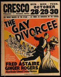 4z001 GAY DIVORCEE jumbo WC '34 wonderful art of Fred Astaire & Ginger Rogers dancing by showgirls!