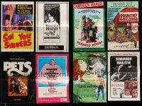 5a072 LOT OF 15 UNCUT SEXPLOITATION PRESSBOOKS '60s-70s advertising images from sexy movies!
