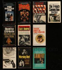 5a264 LOT OF 10 CRIME MOVIE ADAPTATION PAPERBACK BOOKS '60s-70s Italian Job, Death on the Nile!