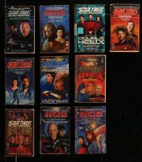 5a261 LOT OF 10 STAR TREK: THE NEXT GENERATION PAPERBACK BOOKS '90s stories from the TV show!
