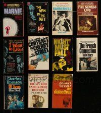 5a259 LOT OF 11 CRIME MOVIE ADAPTATION PAPERBACK BOOKS '50s-70s Marnie, French Connection & more!