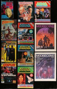 5a147 LOT OF 11 HORROR/SCI-FI MAGAZINES '70s-90s Frankenstein, Battlestar Galactica & more!