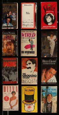 5a255 LOT OF 12 CELEBRITY BIOGRAPHY PAPERBACK BOOKS '60s-90s Katharine Hepburn, Chuck Norris+more!