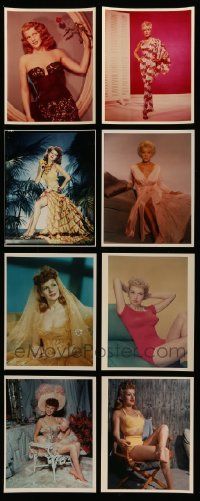 5a389 LOT OF 13 REPRO RITA HAYWORTH, JANET LEIGH, & BETTY GRABLE COLOR 8X10 STILLS '80s sexy!