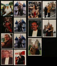 5a388 LOT OF 13 REPRO SEAN CONNERY COLOR 8X10 STILLS '80s great candid images & more!