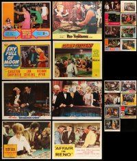 5a060 LOT OF 23 CASINO GAMBLING LOBBY CARDS '50s-80s roulette, slot machines, craps & more!