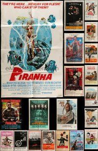 5a032 LOT OF 60 FOLDED ONE-SHEETS '60s-80s great images from a variety of different movies!