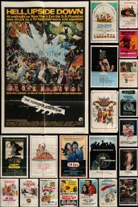 5a050 LOT OF 36 FOLDED ONE-SHEETS '60s-80s great images from a variety of different movies!