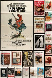 5a041 LOT OF 48 FOLDED ONE-SHEETS '50s-80s great images from a variety of different movies!