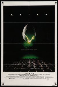 5b056 ALIEN 1sh '79 Ridley Scott outer space sci-fi monster classic, cool egg image!
