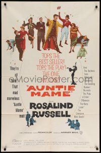 5b082 AUNTIE MAME 1sh '58 classic Rosalind Russell family comedy from play & novel!