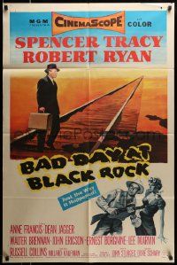 5b087 BAD DAY AT BLACK ROCK 1sh '55 Spencer Tracy tries to find out what did happen to Kamoko