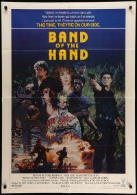 5b090 BAND OF THE HAND int'l 1sh '86 Paul Michael Glaser, completely different art by Konkoly!