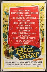 5b108 BIG BEAT 1sh '58 early blues & rock and roll artists including Fats Domino!