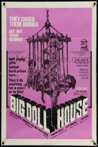 5b111 BIG DOLL HOUSE 1sh '71 artwork of Pam Grier whose body was caged, but not her desires!