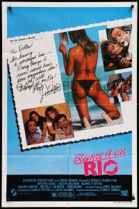 5b124 BLAME IT ON RIO 1sh '84 Demi Moore, Michael Caine, incredibly sexy postcard image!