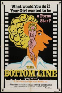 5b141 BOTTOM LINE 1sh '77 George Lautner, On aura tout vu, wacky sexy artwork!