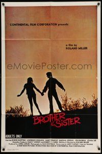 5b153 BROTHER & SISTER 1sh '73 Mark Hunter's, Shelly Bolin, William Dale, incest!