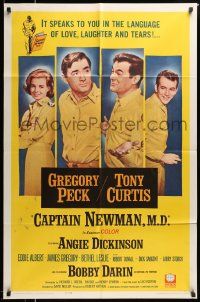5b172 CAPTAIN NEWMAN, M.D. 1sh '64 Gregory Peck, Tony Curtis, Angie Dickinson, Bobby Darin
