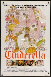 5b190 CINDERELLA 1sh '77 sexy fairy tale art, what the prince slipped her wasn't a slipper!