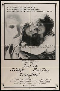 5b205 COMING HOME 1sh '78 Jane Fonda, Jon Voight, Bruce Dern, Hal Ashby, Vietnam!