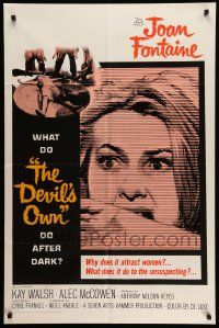5b257 DEVIL'S OWN 1sh '67 Hammer, Joan Fontaine, what does it do to the unsuspecting?