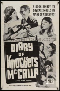 5b261 DIARY OF KNOCKERS MCCALLA 1sh '68 directed by Barry Mahon, sexy images!