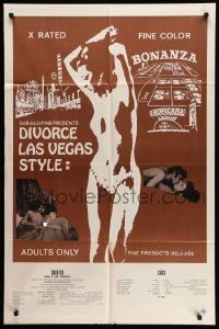 5b267 DIVORCE LAS VEGAS STYLE 1sh '70 great images with nudity & casino gambling!