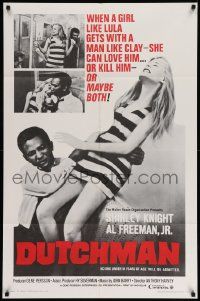 5b284 DUTCHMAN 1sh '67 Anthony Harvey, Shirley Knight can love and kill, red title design!