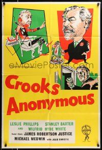 5b013 CROOKS ANONYMOUS English 1sh '62 Leslie Phillips, Stanley Baxter, sexy Julie Christie!
