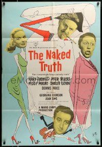 5b028 YOUR PAST IS SHOWING English 1sh '58 Peter Sellers, Terry-Thomas, The Naked Truth!