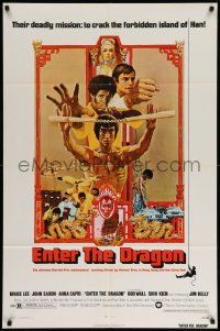 5b306 ENTER THE DRAGON 1sh '73 Bruce Lee classic, the movie that made him a legend!
