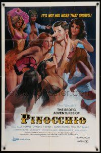 5b308 PINOCCHIO 1sh R76 Alex Roman, Dyanne Thorne, The Erotic Adventures of Pinocchio!