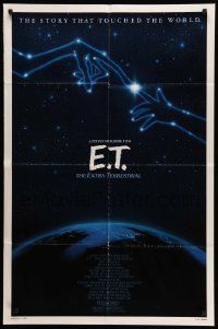 5b285 E.T. THE EXTRA TERRESTRIAL 1sh R85 Drew Barrymore, Spielberg, cool Alvin art